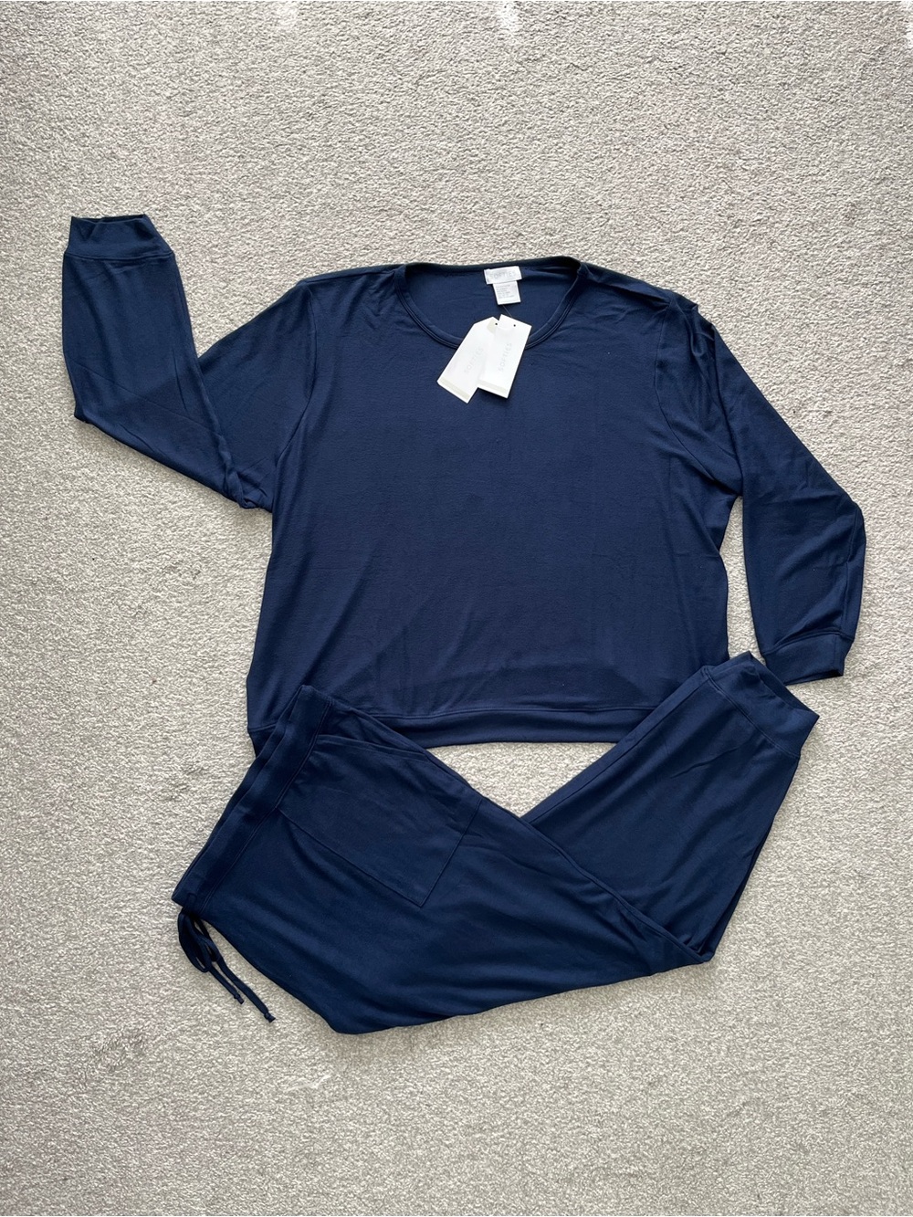 NWT Softies Dream Jersey Crew Neck Lounge Set in Navy Size 4X/5X